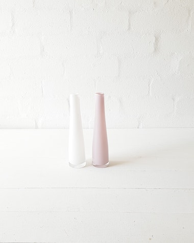 Cylinder Budvase Blush & White